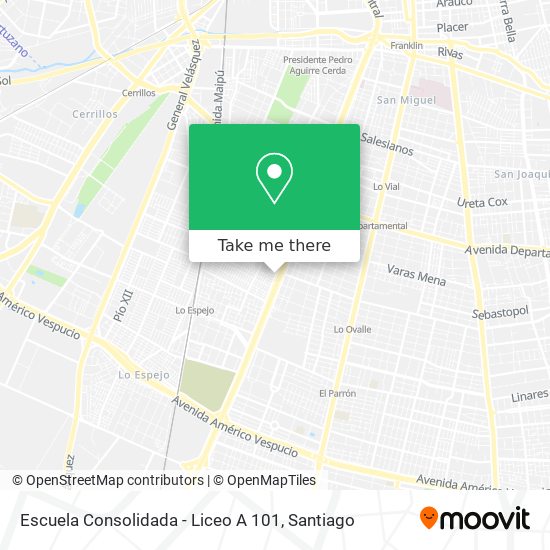 Escuela Consolidada - Liceo A 101 map