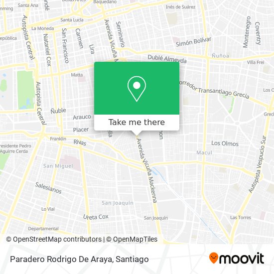 Paradero Rodrigo De Araya map