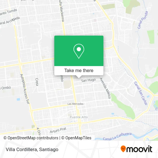 Villa Cordillera map