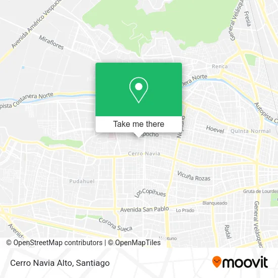 Cerro Navia Alto map