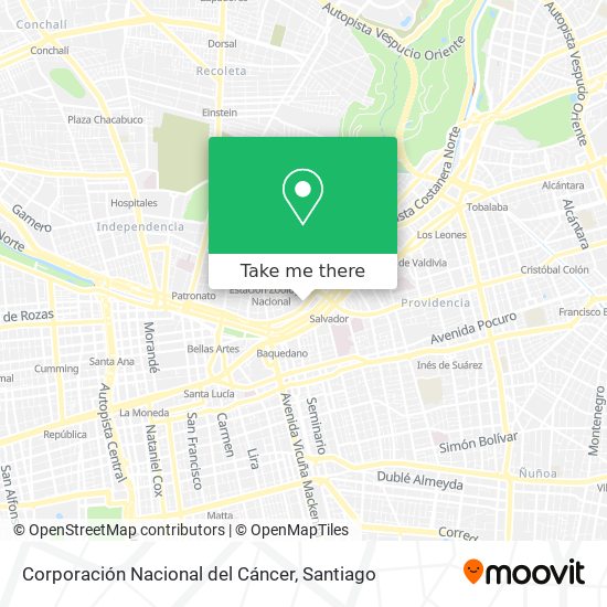 Corporación Nacional del Cáncer map