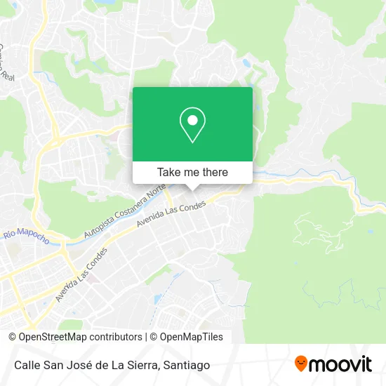 Mapa de Calle San José de La Sierra