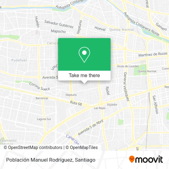 Población Manuel Rodríguez map