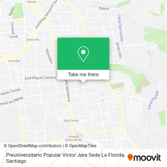 Preuniversitario Popular Victor Jara Sede La Florida map