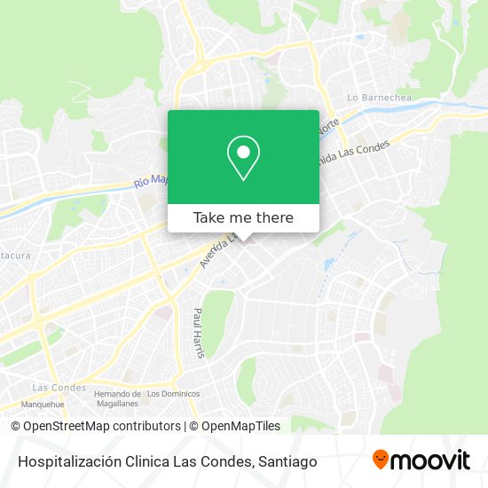 Mapa de Hospitalización Clinica Las Condes