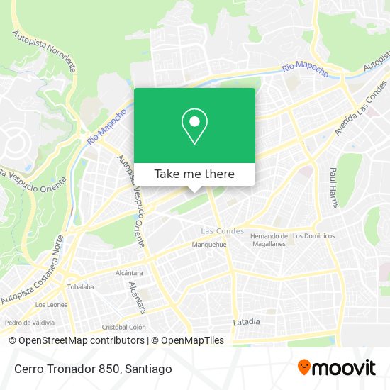 Cerro Tronador 850 map