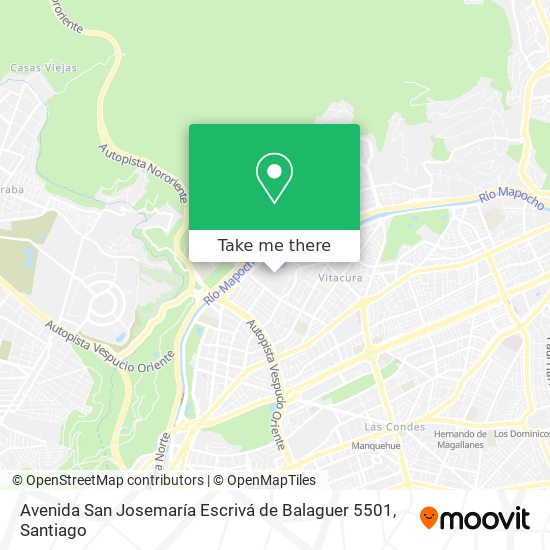 Mapa de Avenida San Josemaría Escrivá de Balaguer 5501