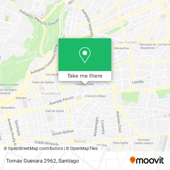 Tomás Guevara 2962 map
