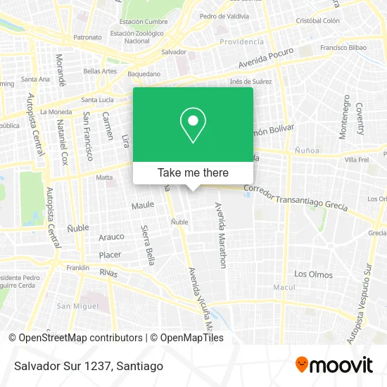 Salvador Sur 1237 map