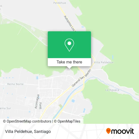 Villa Peldehue map