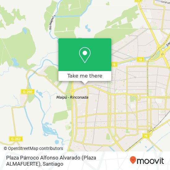 Plaza Párroco Alfonso Alvarado (Plaza ALMAFUERTE) map