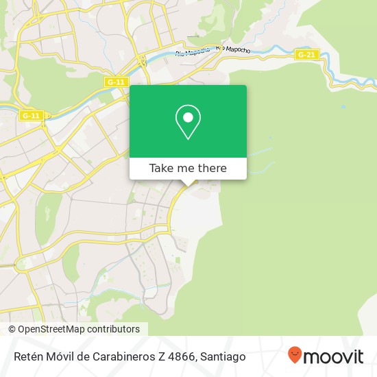 Retén Móvil de Carabineros Z 4866 map