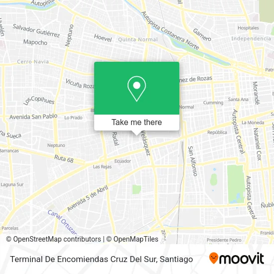 Terminal De Encomiendas Cruz Del Sur map