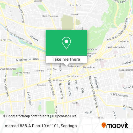 Mapa de merced 838-A Piso 10 of 101