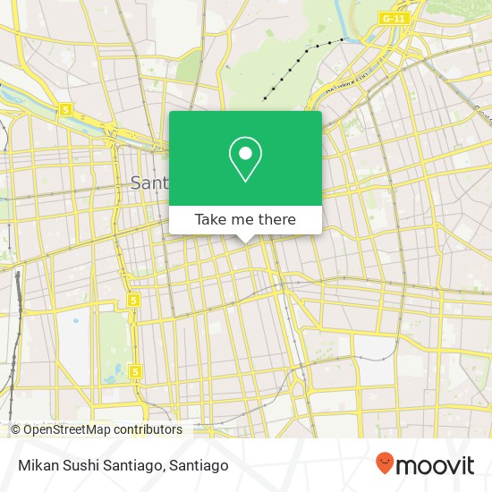 Mikan Sushi Santiago map