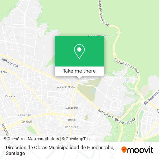 Direccion de Obras Municipalidad de Huechuraba map