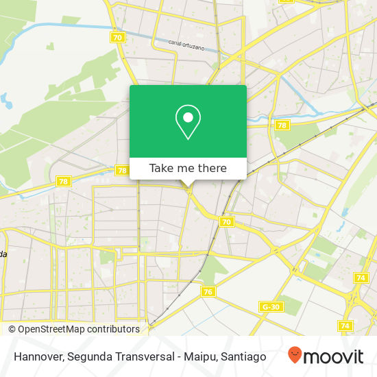 Hannover, Segunda Transversal - Maipu map