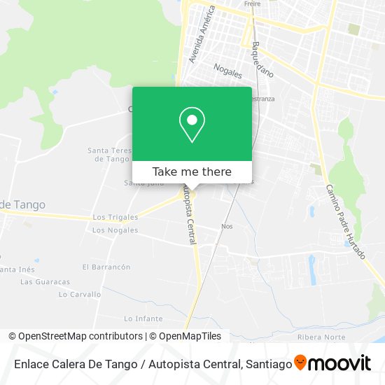 Enlace Calera De Tango / Autopista Central map