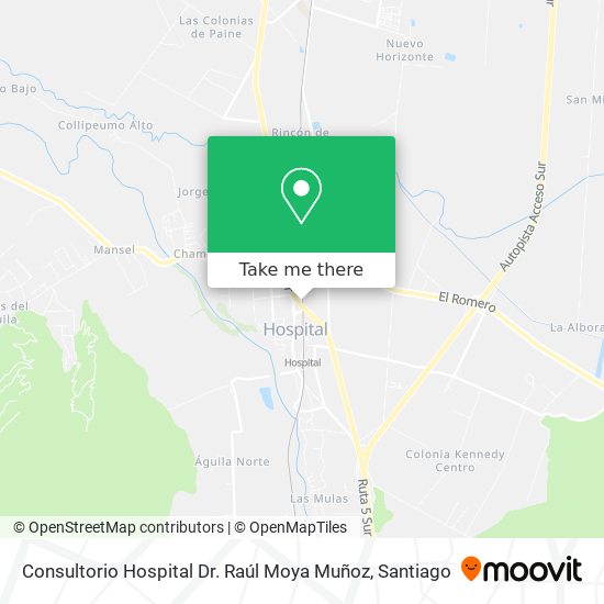 Consultorio Hospital Dr. Raúl Moya Muñoz map