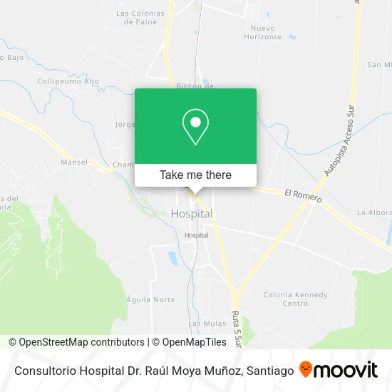 Consultorio Hospital Dr. Raúl Moya Muñoz map