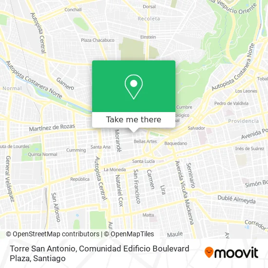 Mapa de Torre San Antonio, Comunidad Edificio Boulevard Plaza