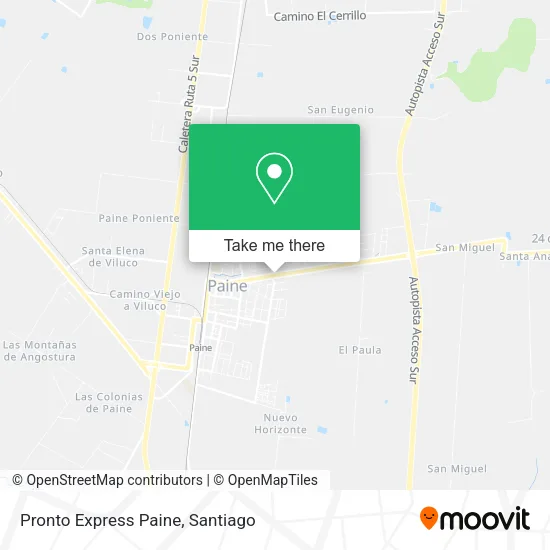 Pronto Express Paine map