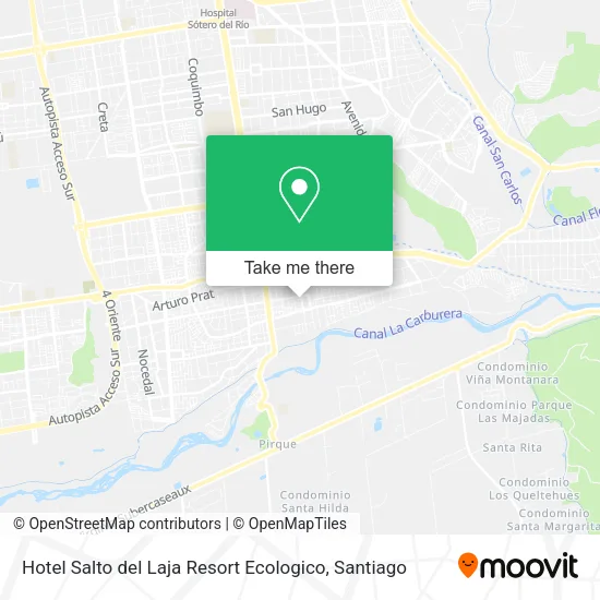 Hotel Salto del Laja Resort Ecologico map