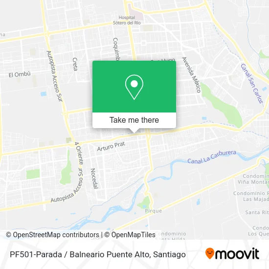 PF501-Parada / Balneario Puente Alto map