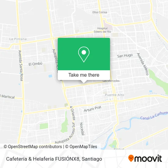 Mapa de Cafetería & Helafería FUSIÓNX8