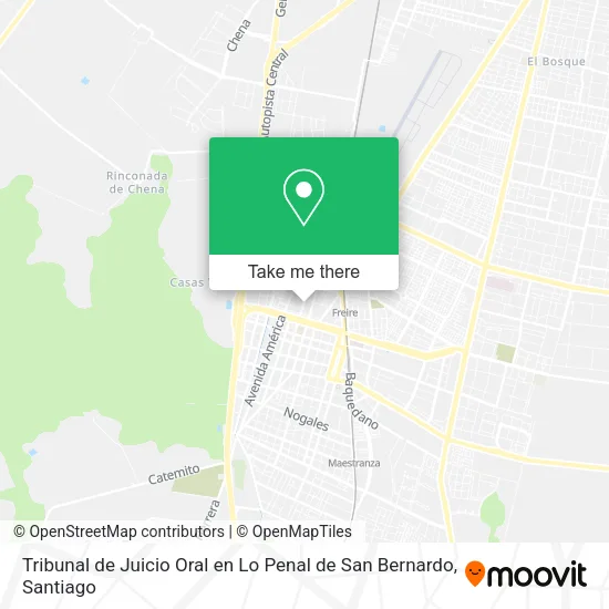 Tribunal de Juicio Oral en Lo Penal de San Bernardo map