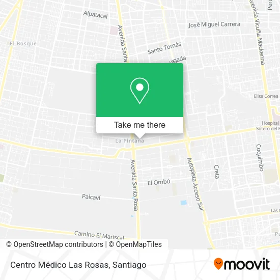 Centro Médico Las Rosas map