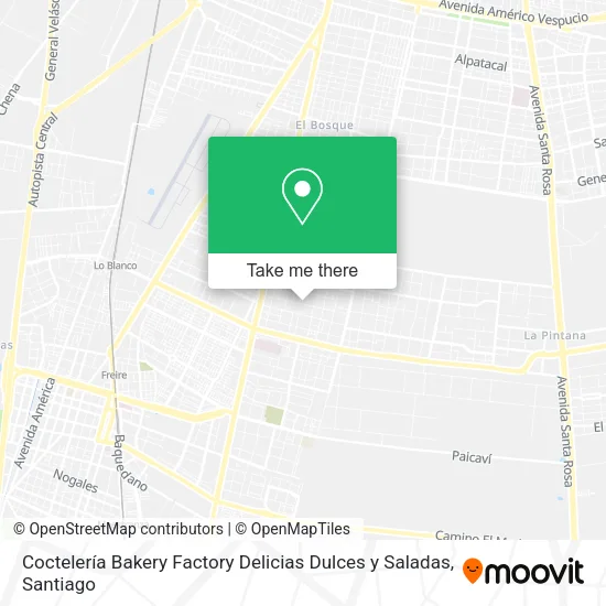 Coctelería Bakery Factory Delicias Dulces y Saladas map
