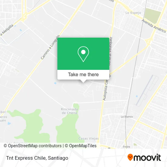 Tnt Express Chile map
