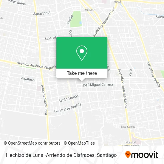 Hechizo de Luna -Arriendo de Disfraces map