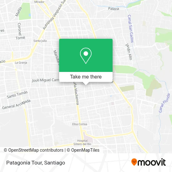 Patagonia Tour map