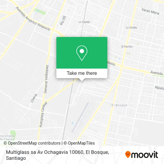 Mapa de Multiglass sa Av Ochagavía 10060, El Bosque