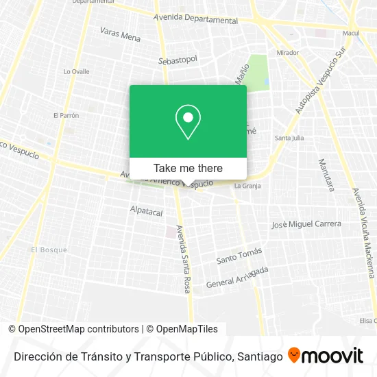 Dirección de Tránsito y Transporte Público map