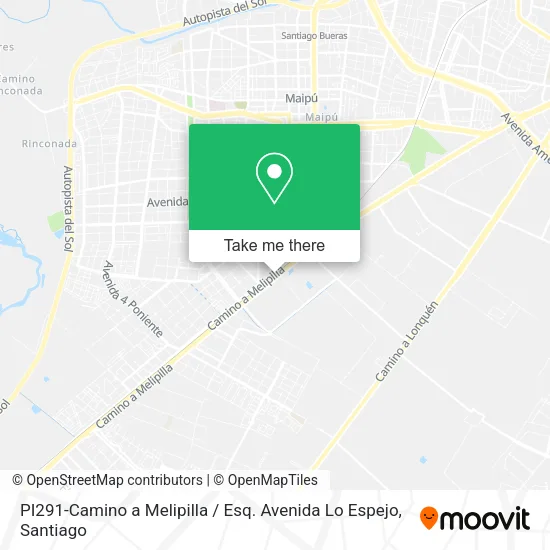 Mapa de PI291-Camino a Melipilla / Esq. Avenida Lo Espejo