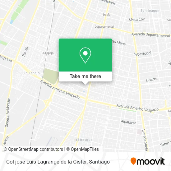 Col josé Luis Lagrange de la Cister map