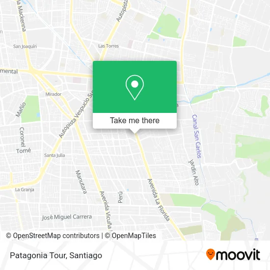 Patagonia Tour map