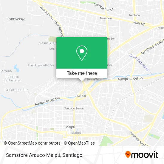 Samstore Arauco Maipú map
