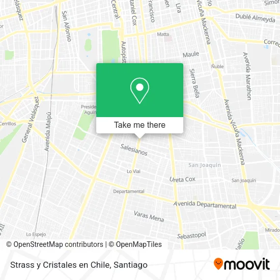 Strass y Cristales en Chile map