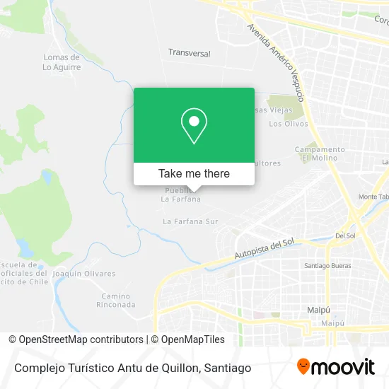 Complejo Turístico Antu de Quillon map