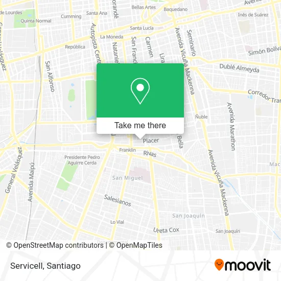Servicell map