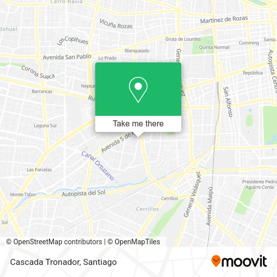 Cascada Tronador map