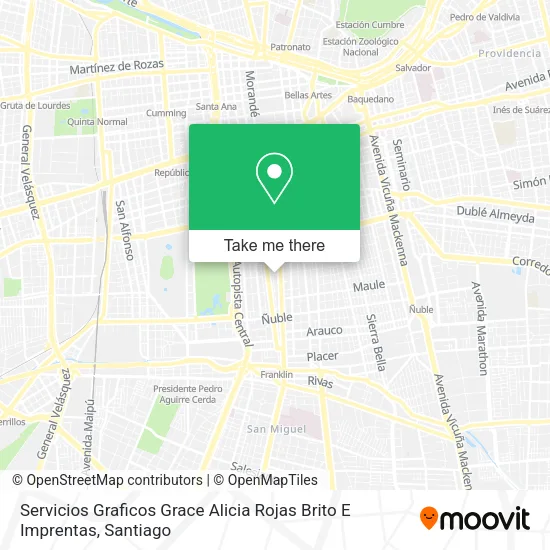 Servicios Graficos Grace Alicia Rojas Brito E Imprentas map