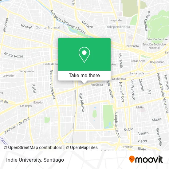 Indie University map