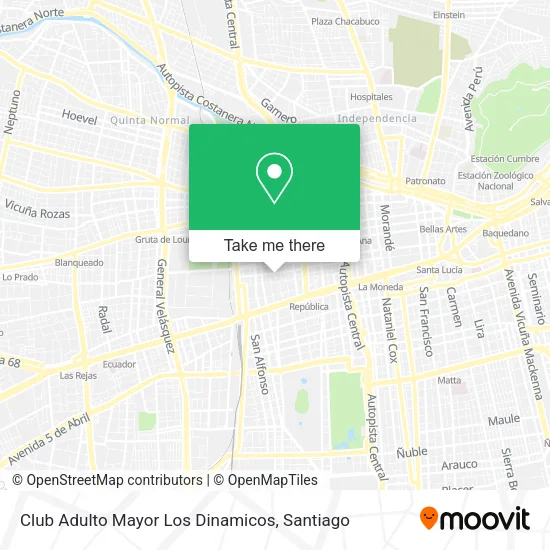 Club Adulto Mayor Los Dinamicos map