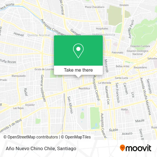 Año Nuevo Chino Chile map