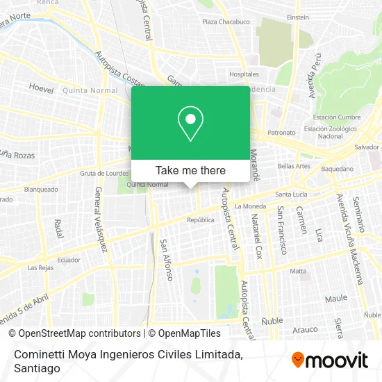 Cominetti Moya Ingenieros Civiles Limitada map